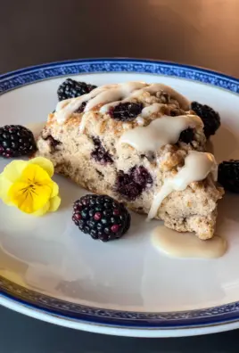 Earl Grey Blackberry Scones with Lemon Glaze