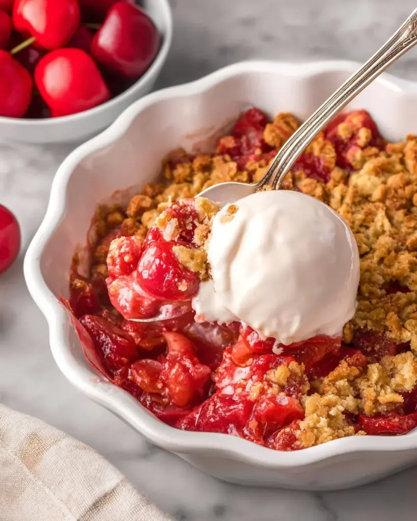 Homemade Cherry Crumble