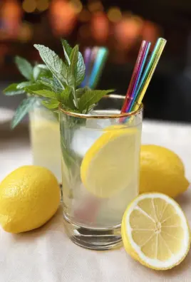 Mint and Rosemary Lemonade with Vanilla