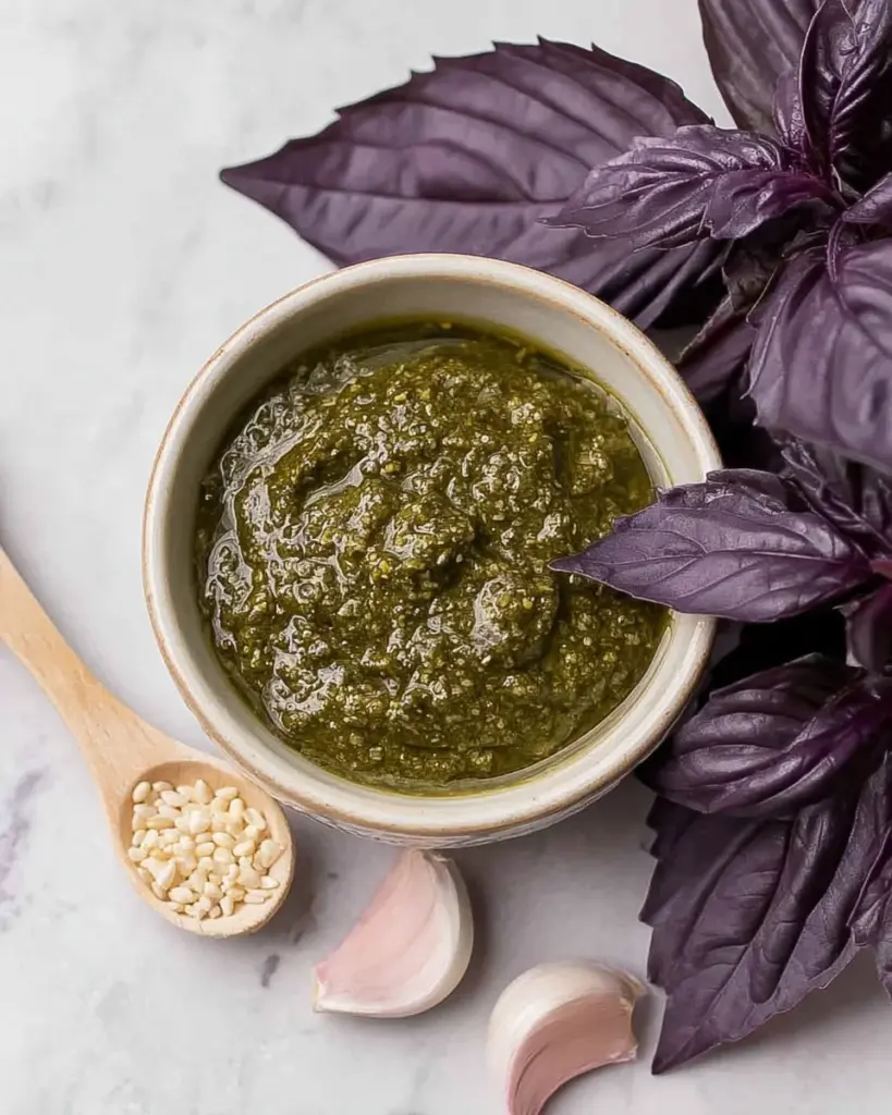 Purple Basil Pesto