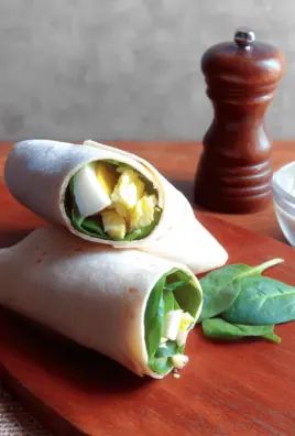Spinach Avocado Egg Wraps