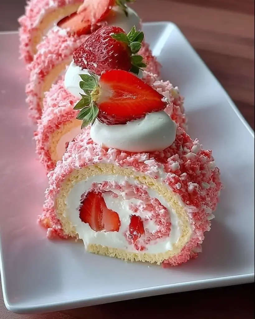 Strawberry Shortcake Cheesecake Rolls