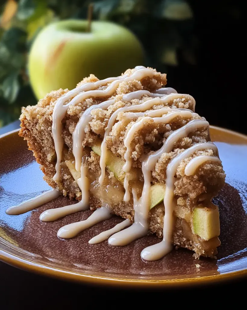 Apple Crumb Cake with Cinnamon Apple Drizzle