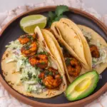 Cilantro Lime Shrimp Tacos with Creamy Slaw