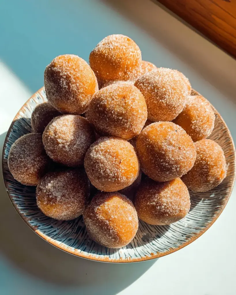 Cinnamon Sugar Pumpkin Donut Holes