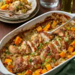 Chicken, Leek and Butternut Squash Bake