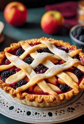 Mini Shortbread Pie with Berry & Apple Filling