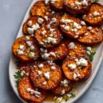 Sweet Potato Rounds with Honey & Feta Crumble
