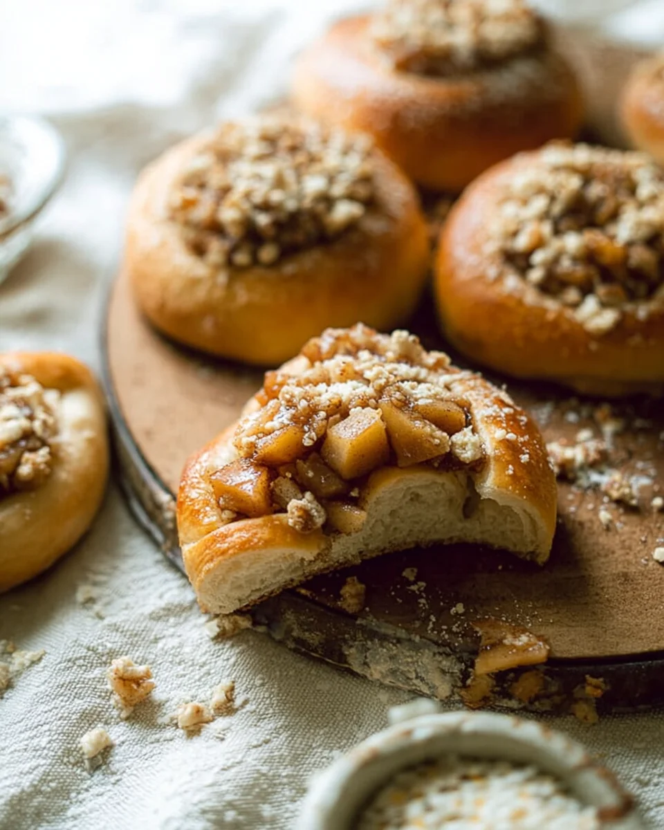 Vegan Apple Cheesecake Brioche Buns