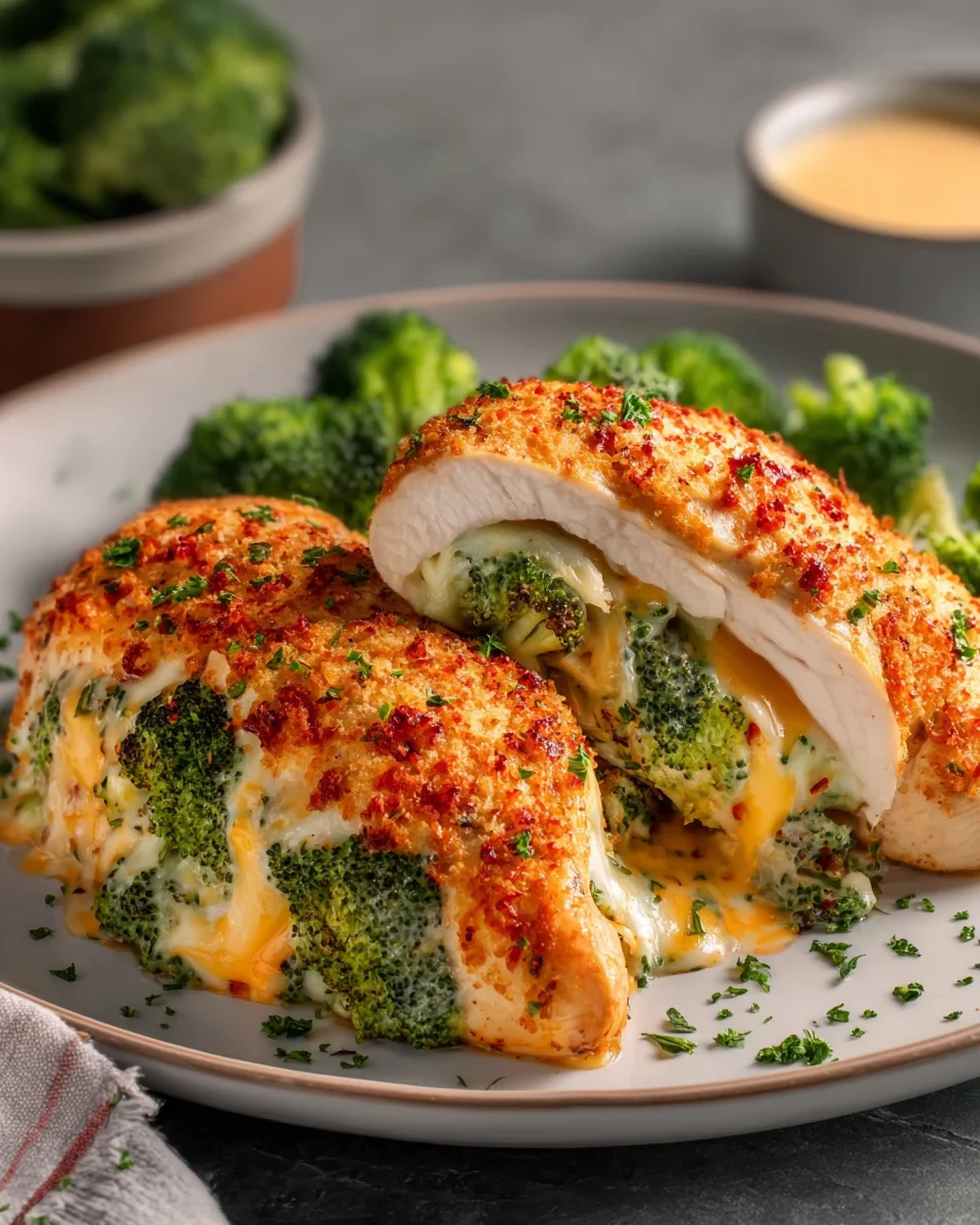 Broccoli Cheese Stuffed Chicken