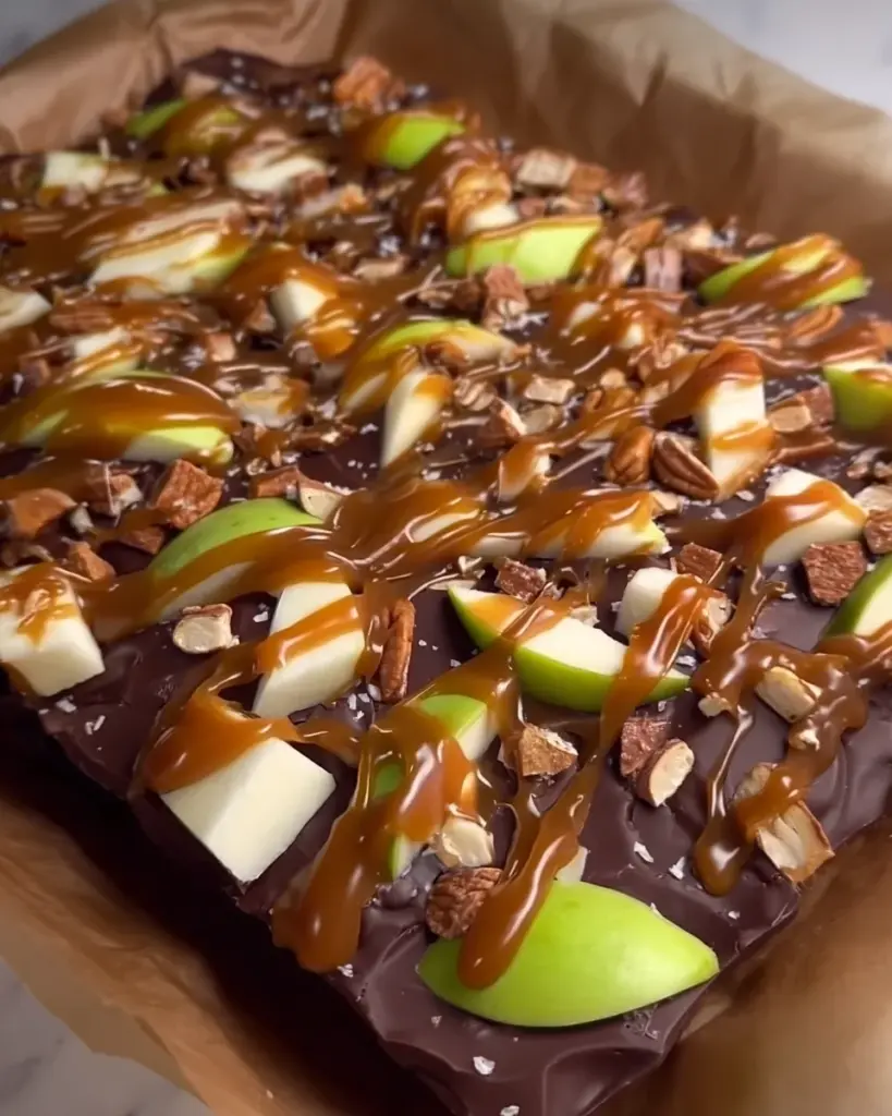 Caramel apple bark