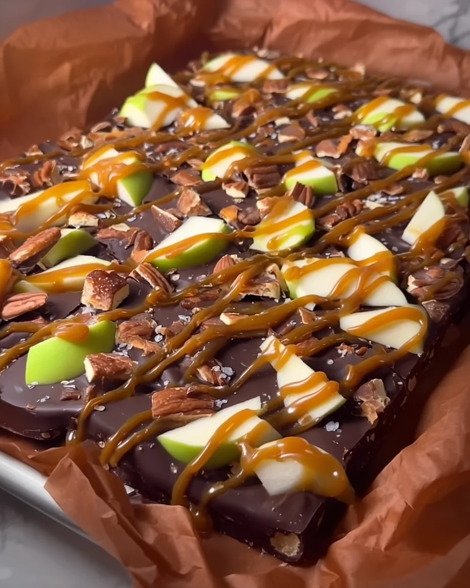 Caramel apple bark Caramel