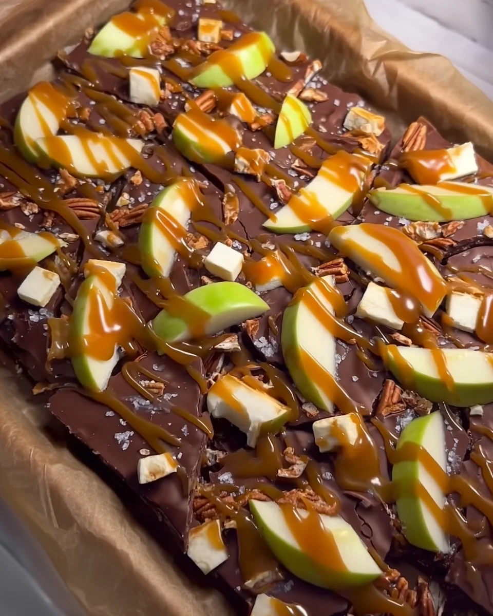 Caramel apple bark Caramel