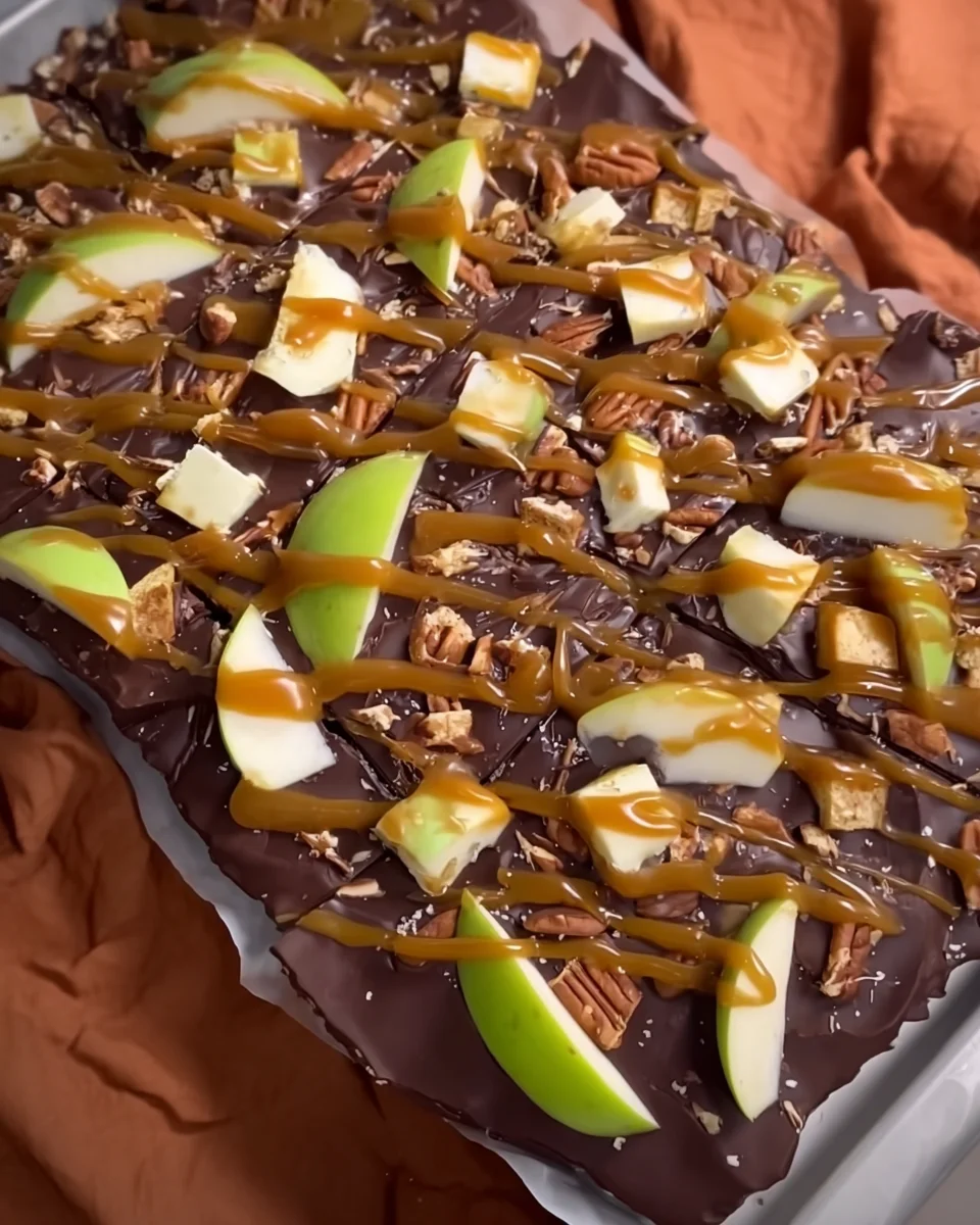 Caramel apple bark Caramel