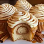 Cinnamon Roll Cupcakes With Swirl Frosting Cinnamon Roll Cupcakes With Swirl Frosting