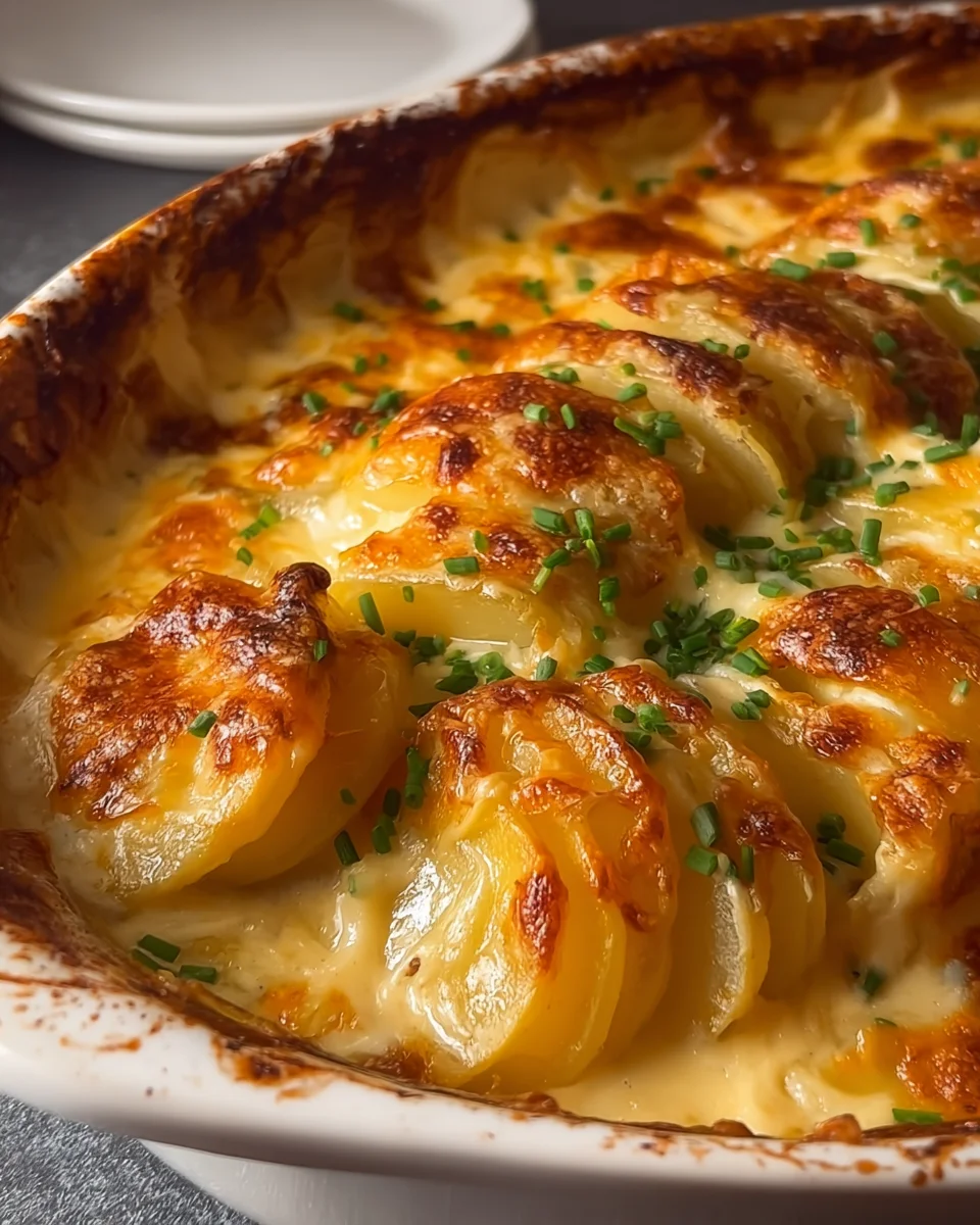 Dad’s Creamy & Cheesy Au Gratin Potatoes
