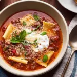 Easy Crockpot Lasagna Soup