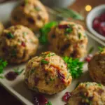 Festive Cranberry Turkey Stuffing Balls Recipe for Holidays