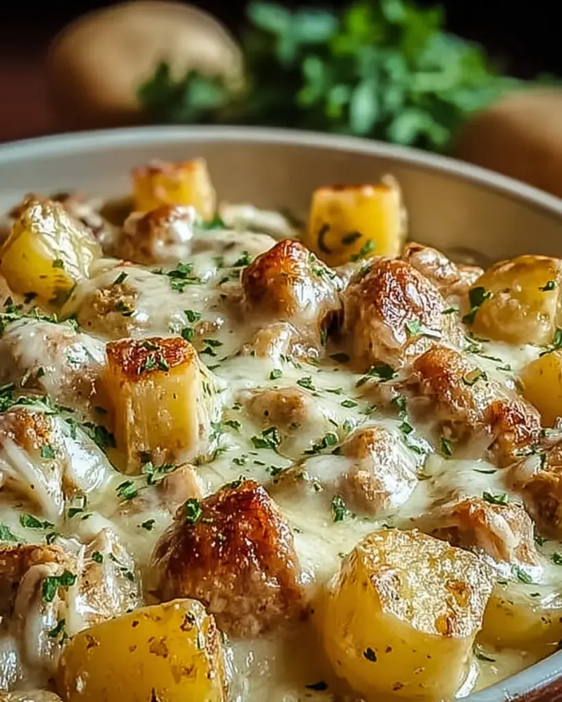 Garlic Parmesan Crockpot Chicken and Potatoes