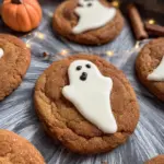 Ginger Molasses Ghost Cookies
