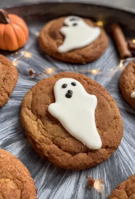 Ginger Molasses Ghost Cookies