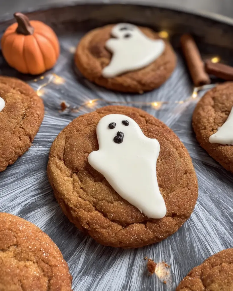 Ginger Molasses Ghost Cookies