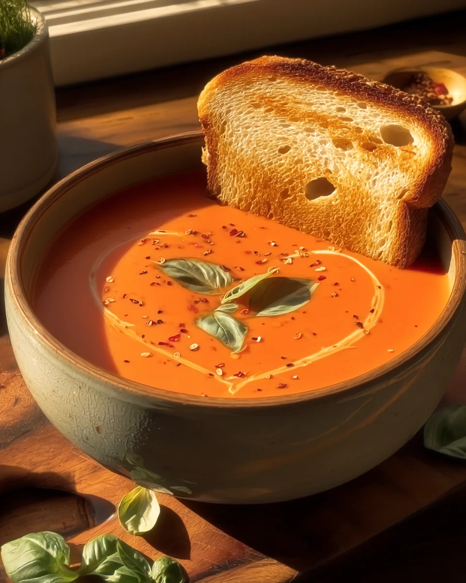 Middle-of-Winter Creamy Tomato Soup (Canned Tomatoes) Middle-of-Winter