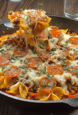 Pizza Lasagna Skillet Bake