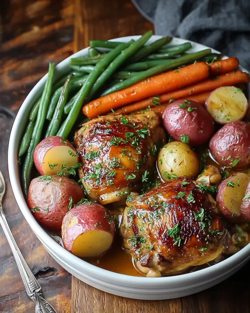 Slow Cooker Honey Garlic Chicken and Veggies