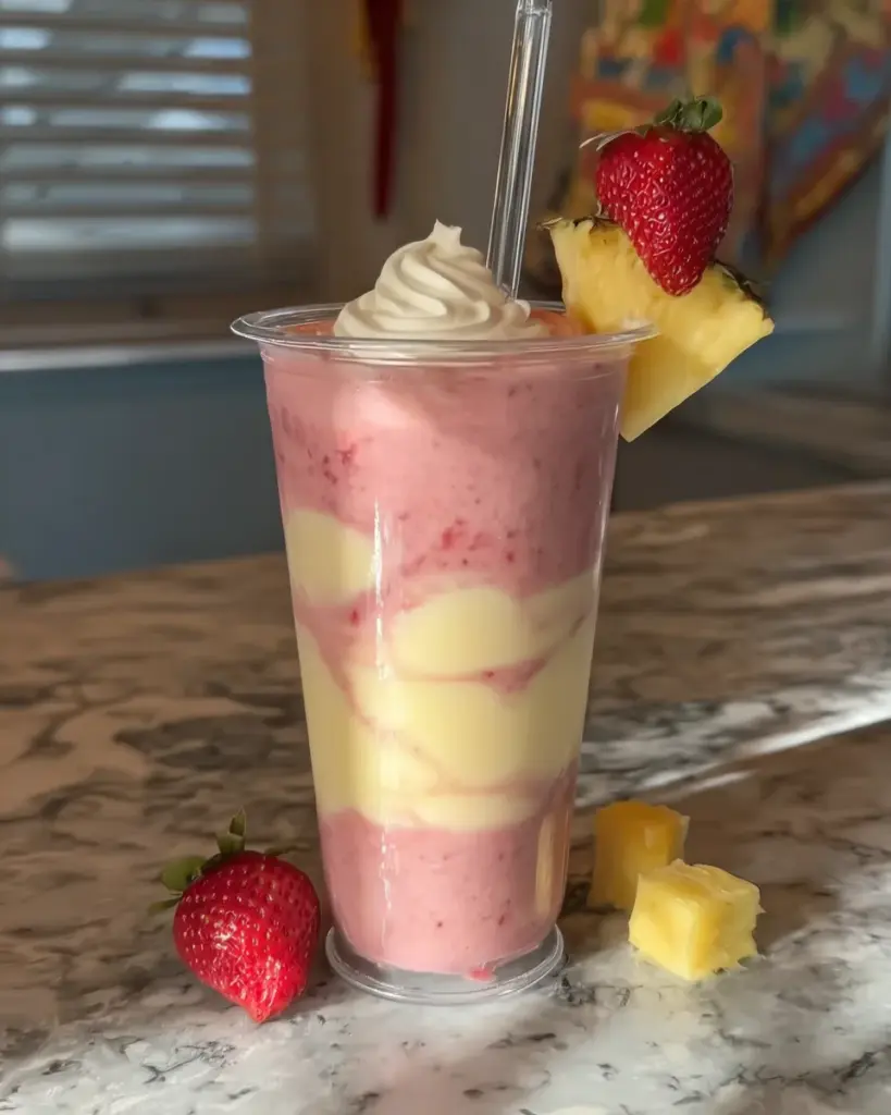 Strawberry pina colada smoothie