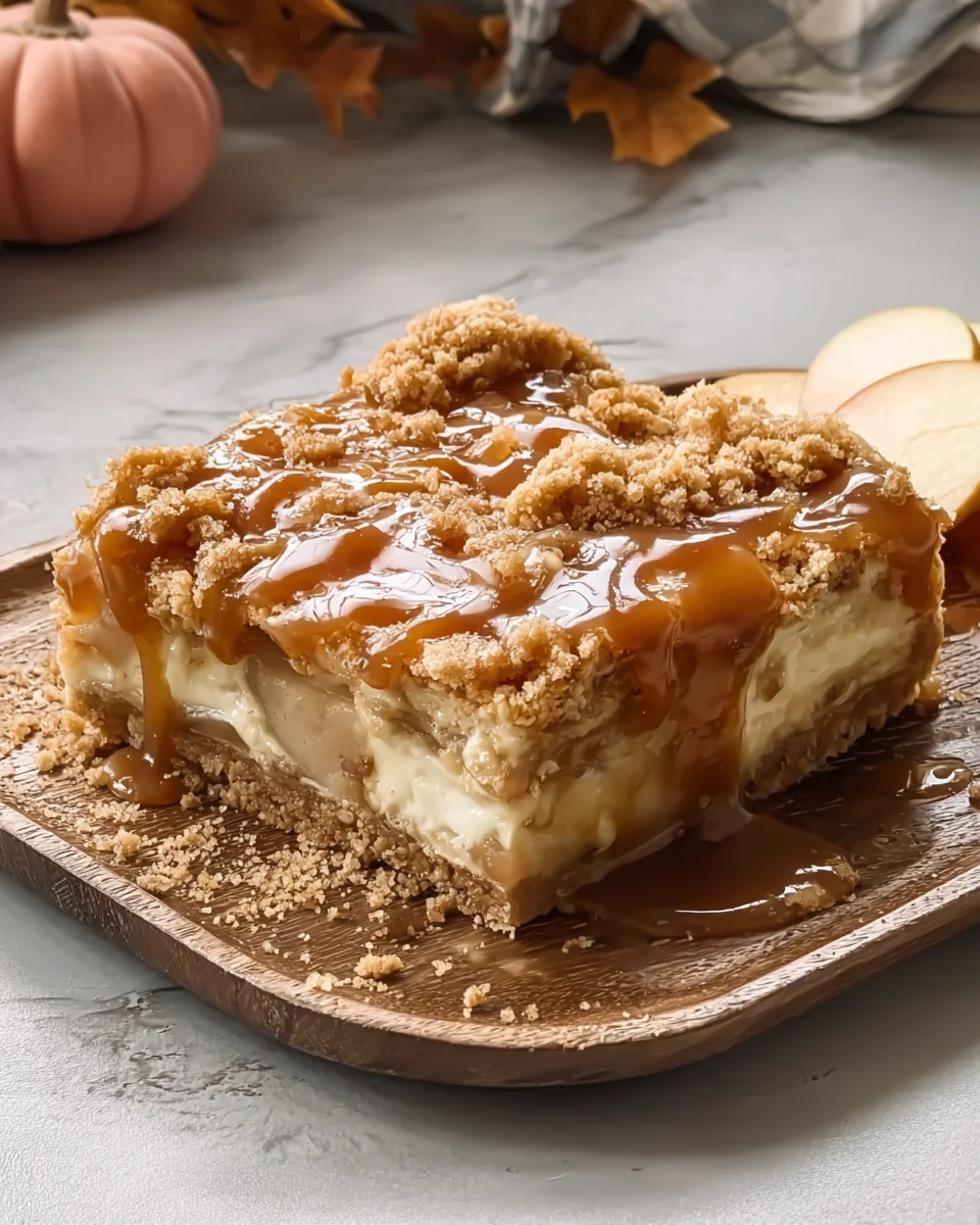 Caramel Apple Cheesecake Bars