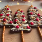Chocolate Pretzel Christmas Trees