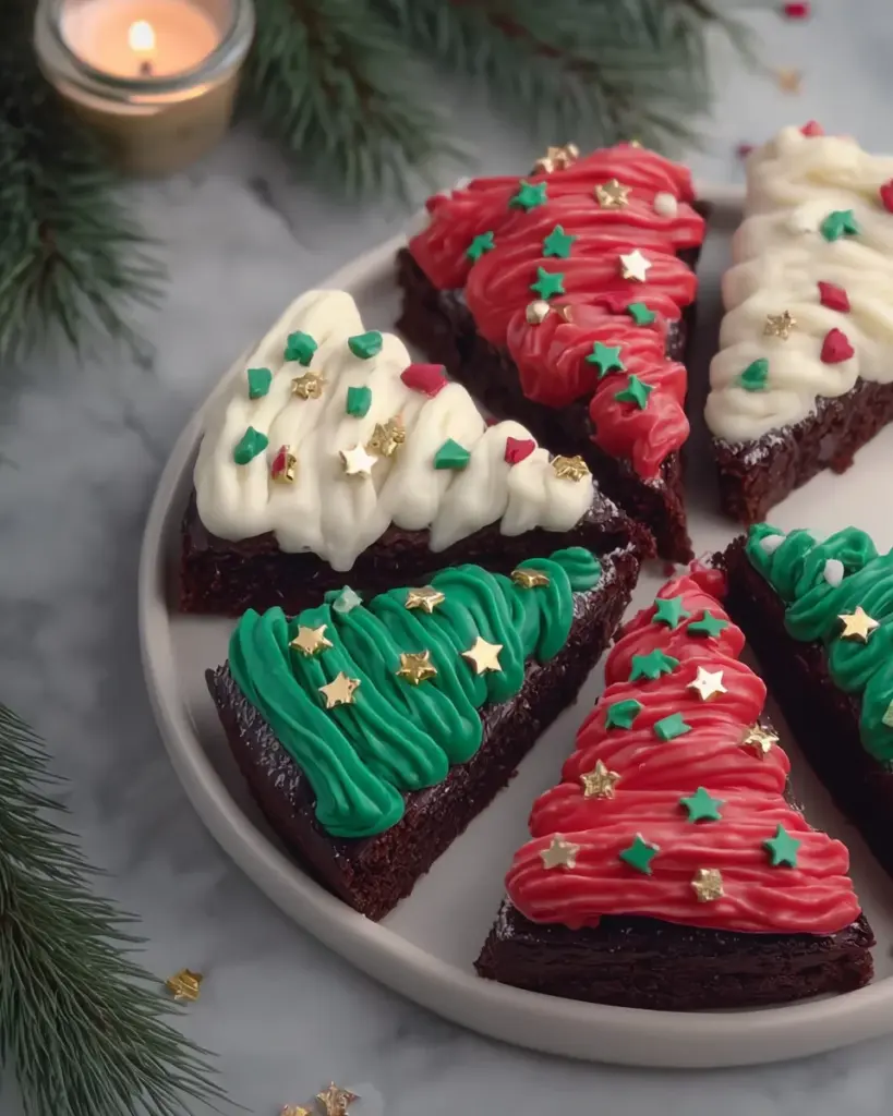 Frosted Christmas Brownies