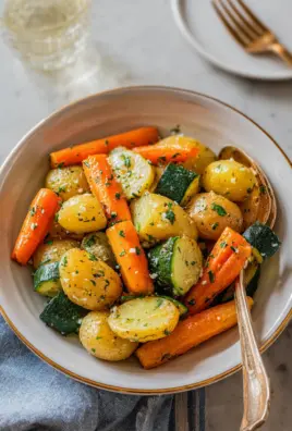 Garlic Herb Roasted Potatoes Carrots and Zucchini