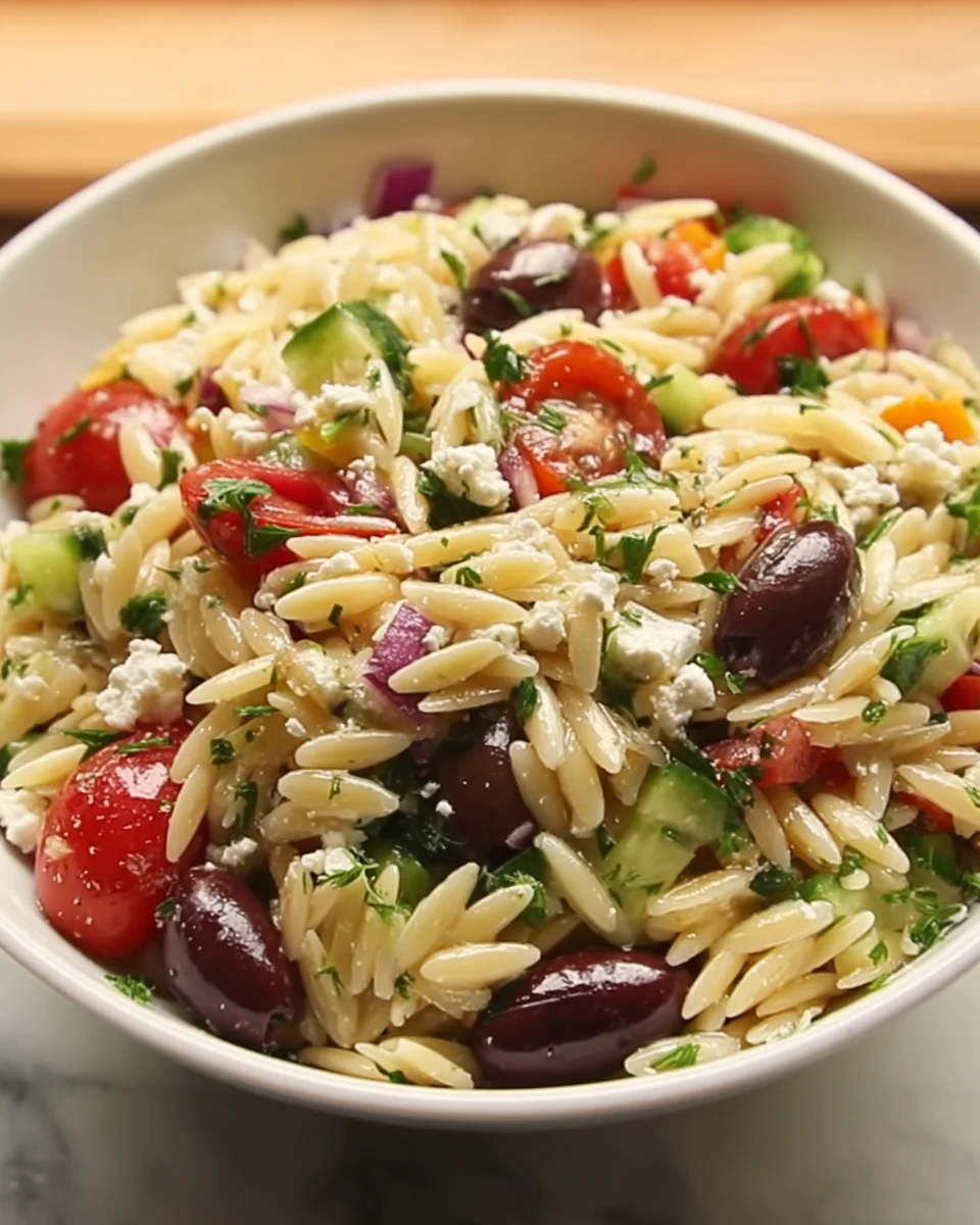 Greek Orzo Pasta Salad Greek