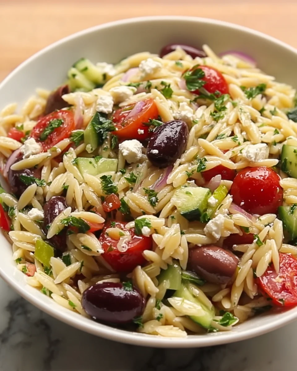 Greek Orzo Pasta Salad Greek