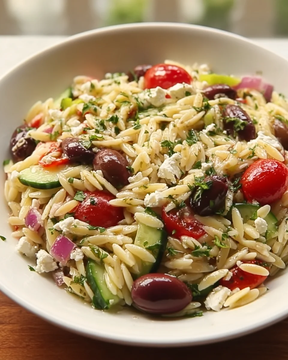 Greek Orzo Pasta Salad Greek