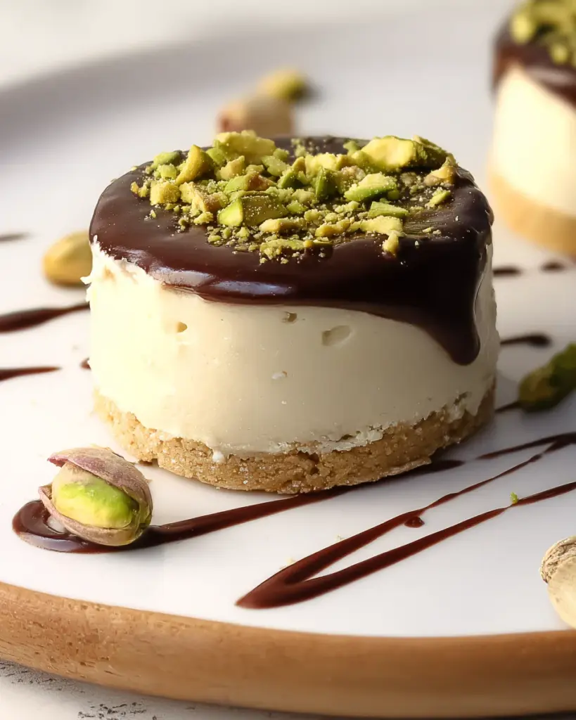 Pistachio and Coffee Mini Cheesecakes