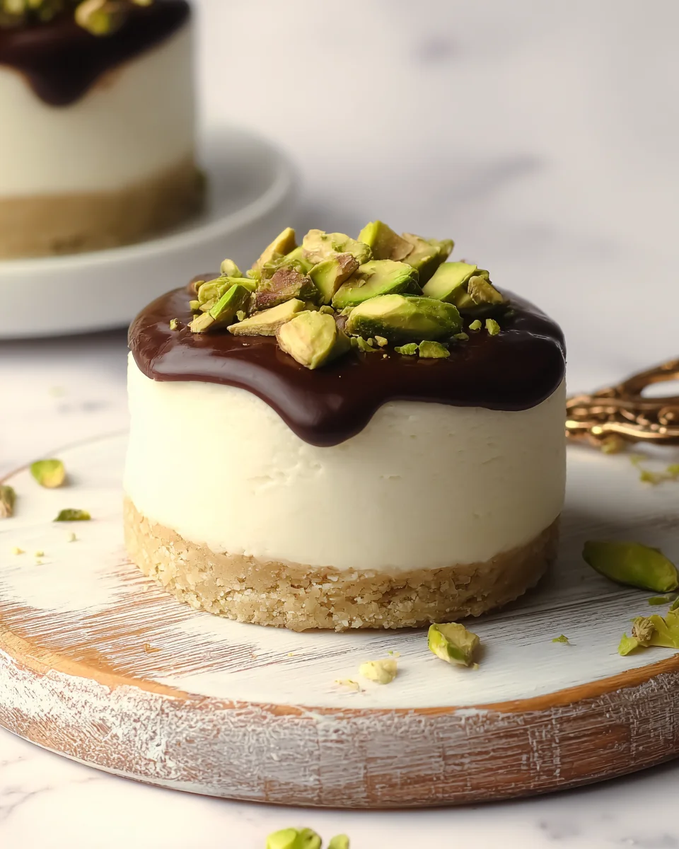 Pistachio and Coffee Mini Cheesecakes Pistachio