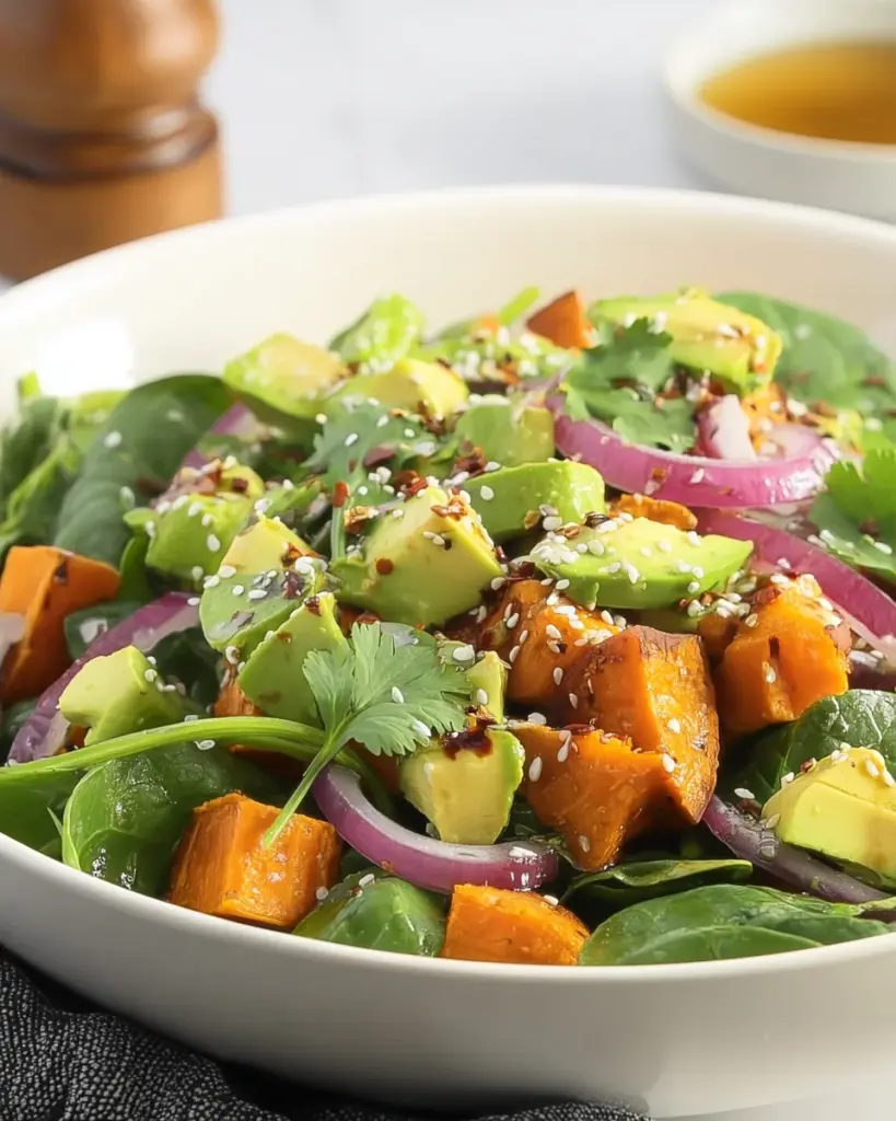 Roasted Sweet Potato and Avocado Salad