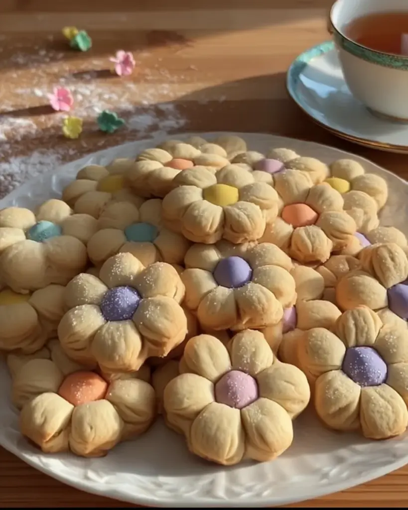Spring Flower Shortbread Cookies
