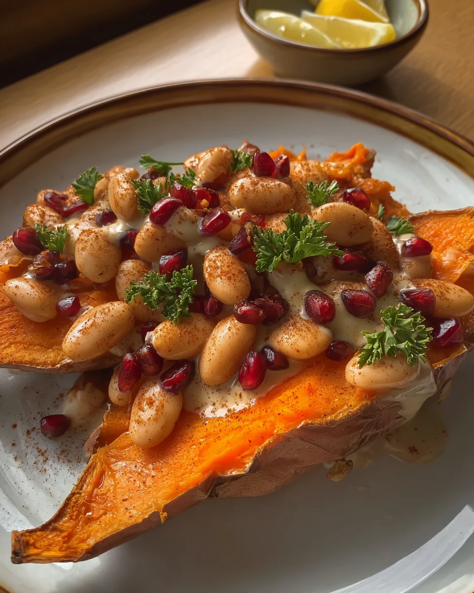 Sweet Potato with Butter Beans Crunch
