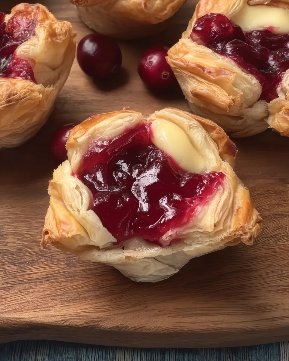 Three-ingredient Cranberry Brie Bites Three-ingredient