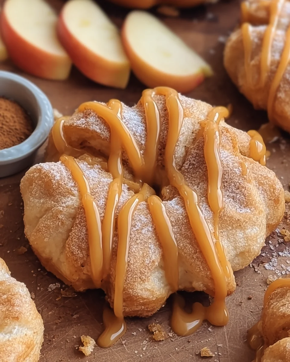 Vegan Apple Puff Pasty Doughnuts
