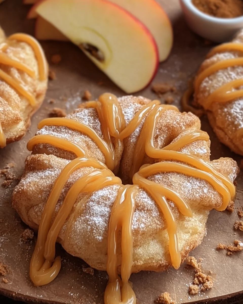 Vegan Apple Puff Pasty Doughnuts