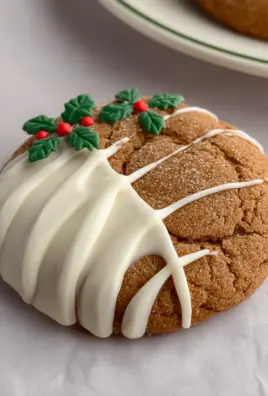 White Chocolate Dipped Molasses Cookies