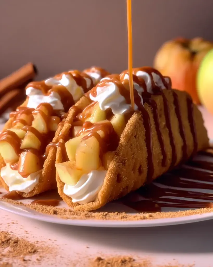 Apple pie cheesecake tacos