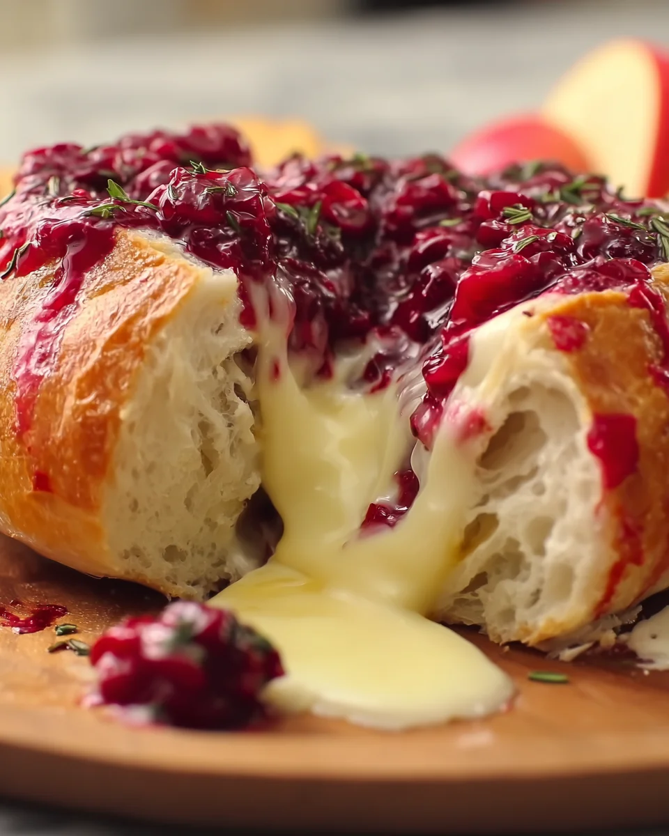 BAKED CRANBERRY BRIE BREAD BOWL BAKED