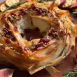 Baked Brie Phyllo Wreath