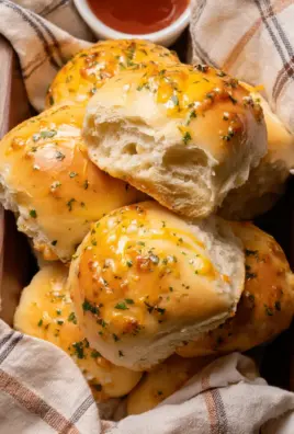 Cheesy Garlic Dinner Rolls
